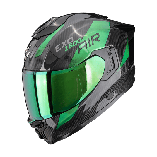 SCORPION KASK EXO-1500 CARBON AIR PLATT Bk-Green M -zdjęcie numer 1