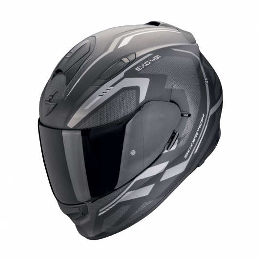 SCORPION KASK EXO-491 KRIPTA MAT BLACK-SILVER M -zdjęcie numer 1