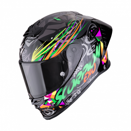 SCORPION KASK EXO-R1 II AIR SAVAGE BK-GREEN-OR M -zdjęcie numer 1