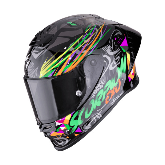 SCORPION KASK EXO-R1 II AIR SAVAGE BK-GREEN-OR M -zdjęcie numer 1