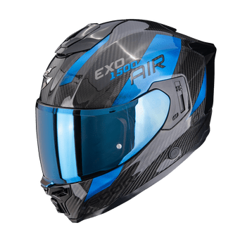 SCORPION KASK EXO-1500 CARBON AIR PLATTED BK-BLU L