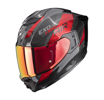 SCORPION KASK EXO-1500 CARBON AIR PLATTED BK-RD L