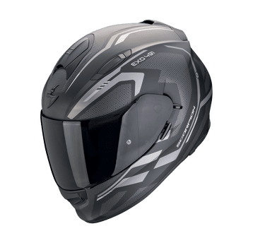 SCORPION KASK EXO-491 KRIPTA MAT BLACK-SILVER L