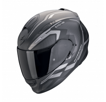 SCORPION KASK EXO-491 KRIPTA MAT BLACK-SILVER XL