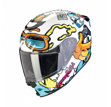 SCORPION KASK EXO-JNR AIR FUN WHITE-BLUE S