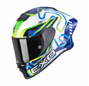SCORPION KASK EXO-R1 II AIR Cornering WH-Bl-Gren-L