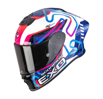SCORPION KASK EXO-R1 II AIR Cornering WH-Bl-Pink-L