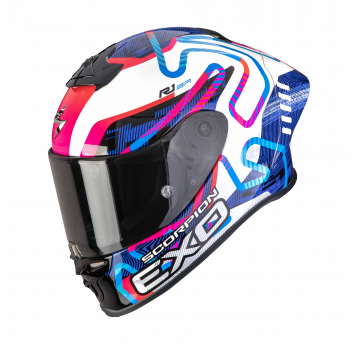 SCORPION KASK EXO-R1 II AIR Cornering WH-Bl-Pink-L