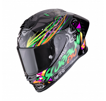 SCORPION KASK EXO-R1 II AIR SAVAGE BK-GREEN-OR M