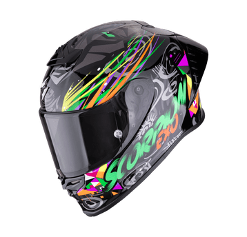 SCORPION KASK EXO-R1 II AIR SAVAGE BK-GREEN-OR M